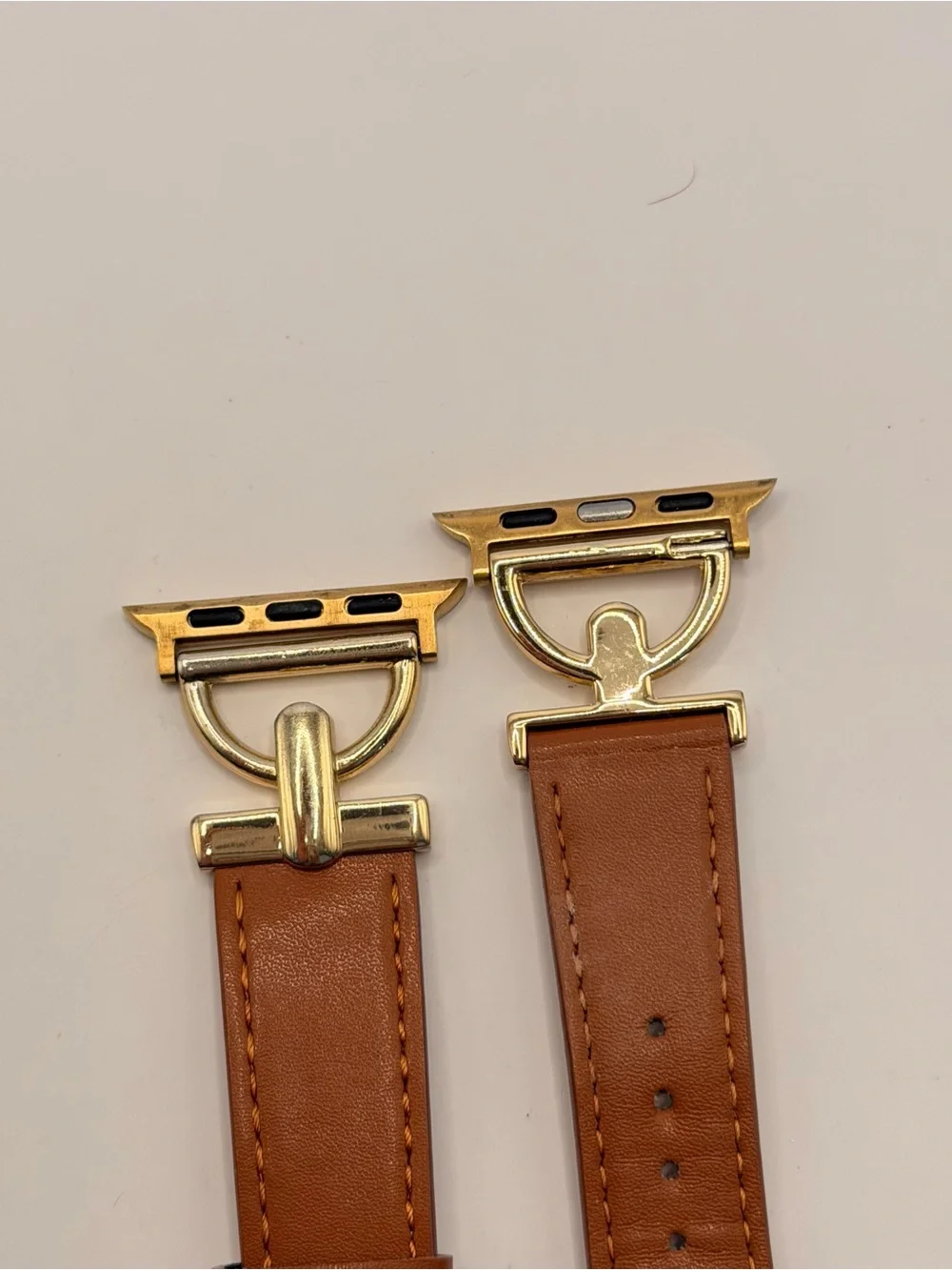 Apple Watch‎ Natural Leather Band, 38/40/41mm, Brown, Leather, Gold Harder